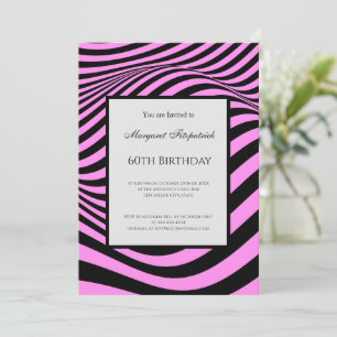 Invitation Élégante fête d'anniversaire moderne violet noir