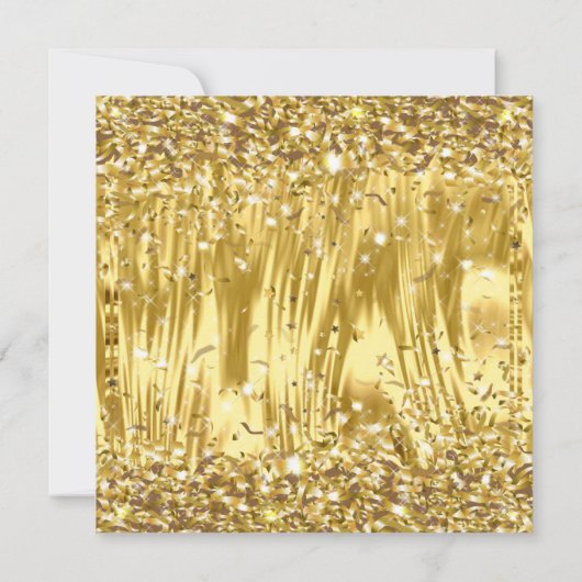 Invitation Elégante fête d'anniversaire Parties scintillant d (Dos)