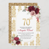 Invitation Elégante fête d'anniversaire parties scintillant f (Devant / Derrière)