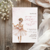 Invitation Élégante fête d'anniversaire rose Ballerina