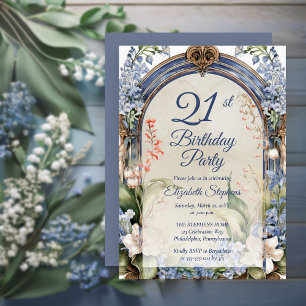 Invitation Élégante Fête de 21e Anniversaire baroque