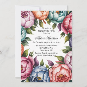 Invitation Élégante Fête de Bachelorette Florale Wreath