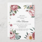 Invitation Élégante fête de Bachelorette rose pâle (Devant / Derrière)