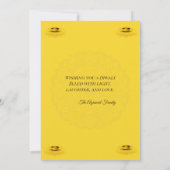 Invitation Elégante fête de Diya et Mandala Diwali (Dos)