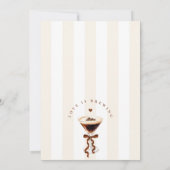 Invitation Élégante Fête de Fiançailles Tasse de Café  (Dos)