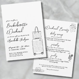 Invitation Élégante Fête de Filles Célibataire Simple