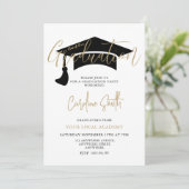 Invitation Élégante fête de graduation (Debout devant)