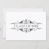 Invitation Élégante fête de graduation (Dos)