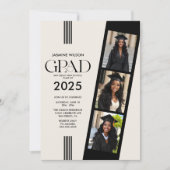 Invitation Élégante fête de graduation de la bande photo (Devant)