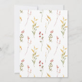 Invitation Élégante fête de graduation florale rouge et jaune (Dos)