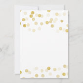 Invitation Élégante fête de graduation Gold Foil Parties scin (Dos)