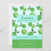 Invitation Élégante fête de la chaux verte (Devant)