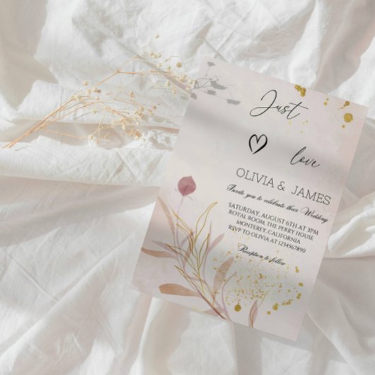 Invitation Elégante fête de la Fête des mariées botanique d'a