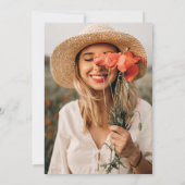 Invitation Élégante fête de la photo florale rose (Dos)