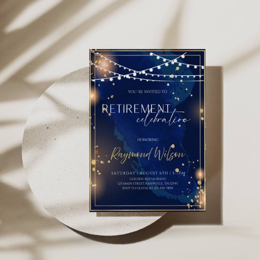 Invitation Élégante fête de la retraite