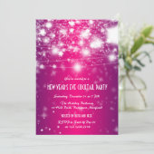 Invitation Élégante fête de la Saint-Sylvestre rose (Debout devant)