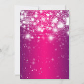 Invitation Élégante fête de la Saint-Sylvestre rose (Dos)