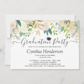 Invitation Élégante fête de la verdure fleurie (Devant)