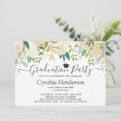 Invitation Élégante fête de la verdure fleurie (Debout devant)