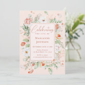 Invitation Élégante fête de la vie au Mémorial Floral (Debout devant)