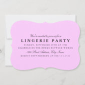 Invitation élégante fête de lingerie (Dos)