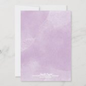 Invitation Élégante Fête de l'mariée d'aquarelle moderne Lave (Dos)