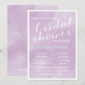 Invitation Élégante Fête de l'mariée d'aquarelle moderne Lave (Devant / Derrière)