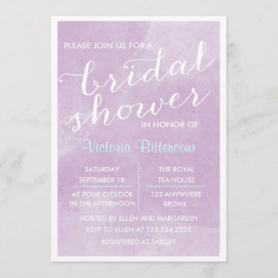 Invitation Élégante Fête de l'mariée d'aquarelle moderne Lave