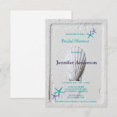 Invitation Elégante Fête de l'mariée de bord de mer Venus Cla (Devant / Derrière)