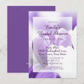 Invitation Élégante Fête de l'mariée de tulipes blanches à la (Devant / Derrière)