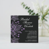 Invitation Élégante Fête de l'mariée d'hiver des Snowflakes v (Debout devant)