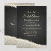 Invitation Élégante Fête de l'mariée éclatante d'éclaboussure (Devant / Derrière)