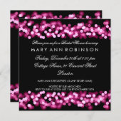 Invitation Élégante Fête de l'mariée rose Hollywood Glam (Devant / Derrière)