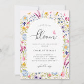 Invitation Élégante Fête de Mariage Florale Rose (Devant)