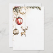 Invitation Élégante fête de Noël (Dos)