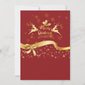 Invitation Élégante fête de Noël Black Gold Parties scintilla (Dos)