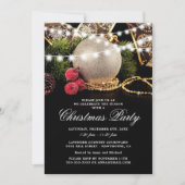 Invitation Élégante fête de Noël d'affaires (Devant)