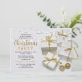 Invitation Élégante fête de Noël d'entreprise (Debout devant)