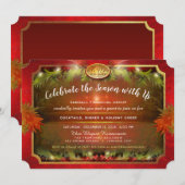 Invitation Élégante fête de Noël d'entreprise festive (Devant / Derrière)