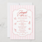 Invitation Élégante fête de Noël d'entreprise Jingle & Mingle (Devant)