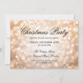 Invitation Élégante fête de Noël Lumières Parties scintillant (Devant)
