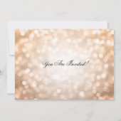 Invitation Élégante fête de Noël Lumières Parties scintillant (Dos)