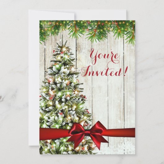 Invitation Élégante fête de Noël Open House (Dos)