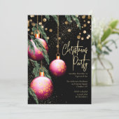 Invitation Élégante fête de Noël personnalisée (Debout devant)