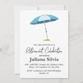 Invitation Élégante fête de retraite de plage (Devant)