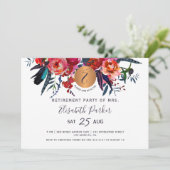 Invitation Élégante fête de retraite florale moderne (Debout devant)