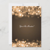 Invitation Élégante fête de retraite Gold Feux d'étincelle (Dos)