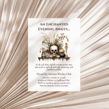 Élégante fête de sorcière crâne et bougies d'autom