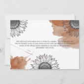 Invitation Elégante fête de tournesol gris brun do-it-yoursel (Dos)