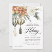 Invitation Elégante fête de vacances en entreprise botanique (Devant)